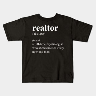 Realtor Real Estate Agent Funny Job Definition Kids T-Shirt